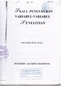 SKALA PENGUKURAN VARIABEL-VARIABEL PENELITIAN