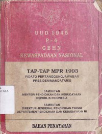 UUD 1945 P-4 GBHN KEWASPADAAN NASIONAL